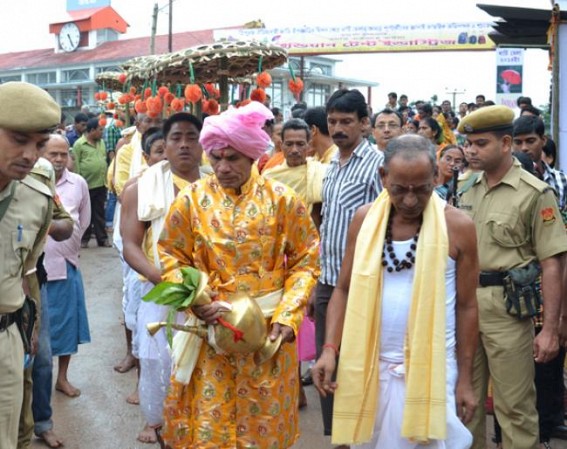 Traditional Kharchi Puja begins, security tighten